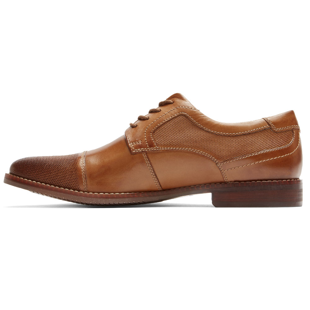 Sapatos Lace Ups Rockport Homem Marrom - Style Purpose Cap Toe Blucher - 91530ETOF